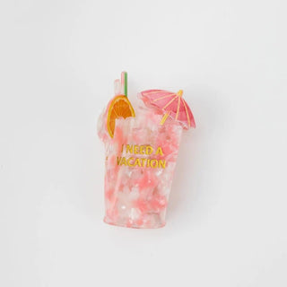I Need A Vacation - Cocktail - Acetate Hair Claw Clip - Boutique Bella BellaClaw Clip