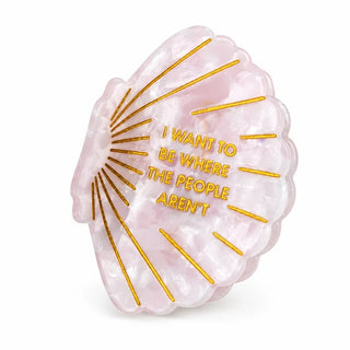 I Want To Be Where The People Aren't - Seashell - Hair Claw Clip - Boutique Bella BellaClaw Clip