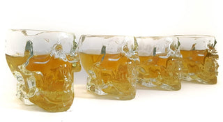 Monkey And Heroes Extra Large Skull Shot Glasses Set Of 4 Use Skull Head Cup For A Whiskey Scoth And