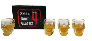 Monkey And Heroes Extra Large Skull Shot Glasses Set Of 4 Use Skull Head Cup For A Whiskey Scoth And