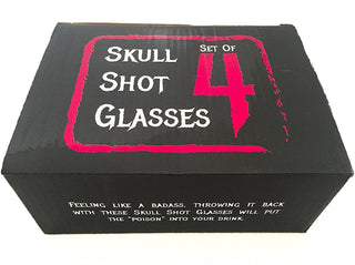 Monkey And Heroes Extra Large Skull Shot Glasses Set Of 4 Use Skull Head Cup For A Whiskey Scoth And