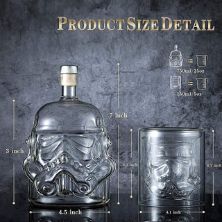 Stormtrooper Bottle Decanter Starwars Storm Trooper Whiskey Carafe For Whiskey Vodka And Wine 680ML