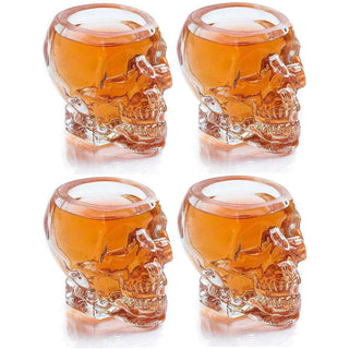 Monkey And Heroes Extra Large Skull Shot Glasses Set Of 4 Use Skull Head Cup For A Whiskey Scoth And