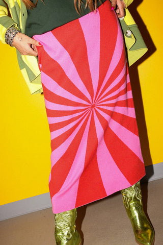 I'm Spiraling Midi Skirt - Boutique Bella Bellaskirt