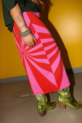 I'm Spiraling Midi Skirt - Boutique Bella Bellaskirt