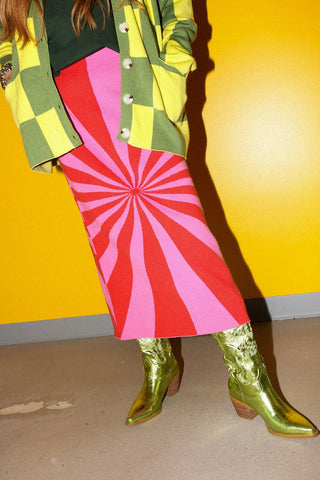 I'm Spiraling Midi Skirt - Boutique Bella Bellaskirt