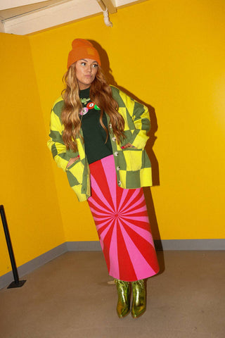 I'm Spiraling Midi Skirt - Boutique Bella Bellaskirt