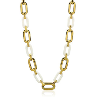 Jenna Acrylic Necklace - White
