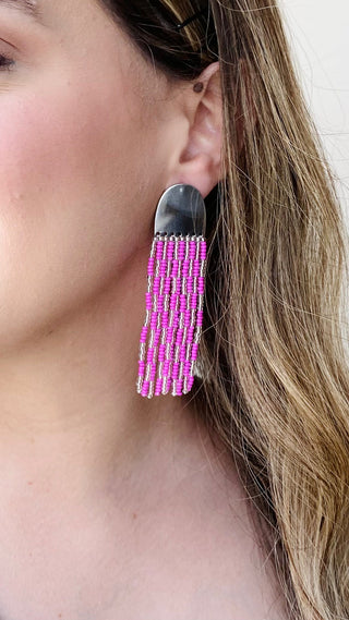 Jellyfish Multi Fringe Earrings
