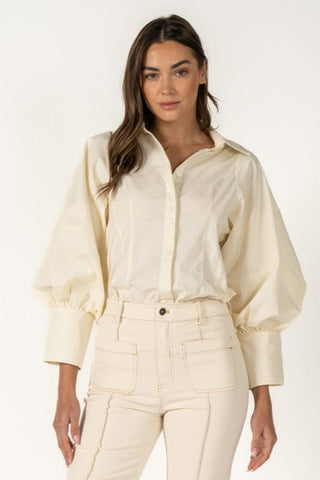 In the Detail Blouse - Ecru - Boutique Bella BellaTops