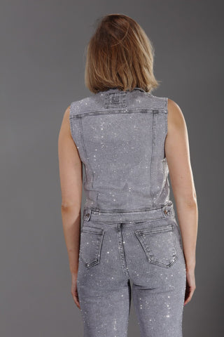 In the Grey Denim Vest - Boutique Bella BellaVest