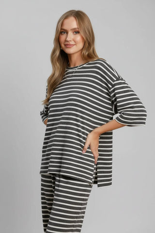 In the Stripe of Things Knit Tee - Boutique Bella Bellatop