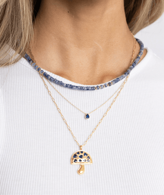 Ines Raindrop Necklace Sapphire - Boutique Bella BellaNecklace