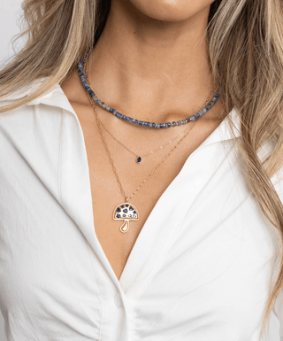Ines Raindrop Necklace Sapphire - Boutique Bella BellaNecklace
