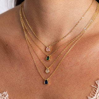 Ines Raindrop Necklace Sapphire - Boutique Bella BellaNecklace