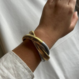 Infinity Multi Layered Bracelet Two-Tone - Boutique Bella Bella