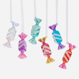 Iridescent Candy Glass Ornament - Boutique Bella BellaOrnament