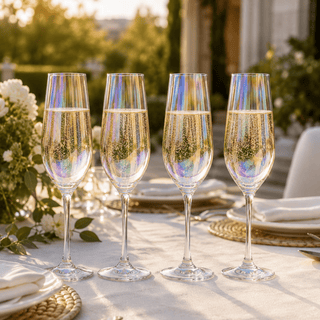 Iridescent Champagne Glasses Premium Barware Gift Elegant Drinkware Collection - Boutique Bella BellaWine Glasses