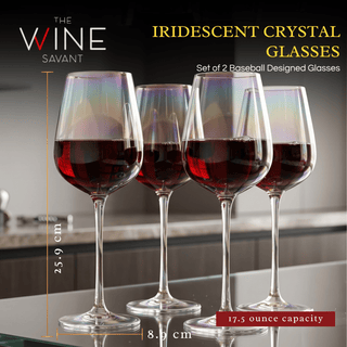 Iridescent Luster Large Radiance Wine Glasses Premium Barware Gift - Boutique Bella BellaWine Glasses