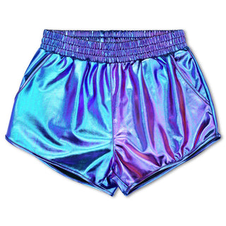 Iridescent Metallic Shorts - Boutique Bella BellaActive wear shorts