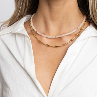 Isla Beaded Necklace Pink - Boutique Bella BellaNecklace