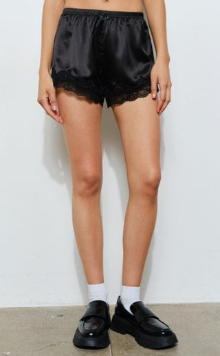 Isla Dream Satin Shorts - Black - Boutique Bella BellaShorts