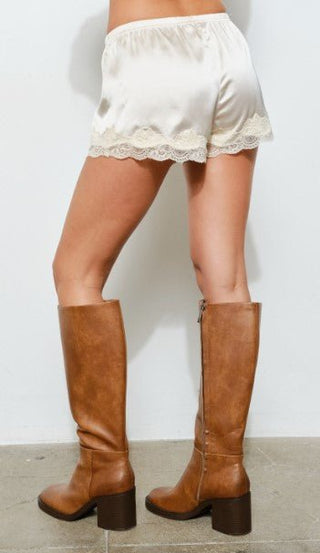 Isla Dream Satin Shorts - Cream - Boutique Bella BellaShorts