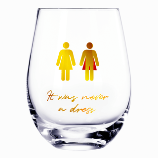 It Was Never A Dress It Was Always A Cape Wine Glass Women Empowering Feminist Mug - Boutique Bella Bella