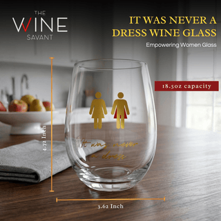 It Was Never A Dress It Was Always A Cape Wine Glass Women Empowering Feminist Mug - Boutique Bella Bella