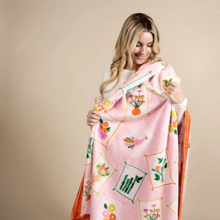 It's Mahj Time Snuggle Up Plush Blanket - Boutique Bella BellaThrow Blanket