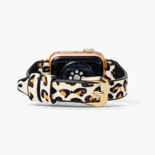 Ivory Feline Apple Leather Watch Strap - Boutique Bella BellaApple Watch Band