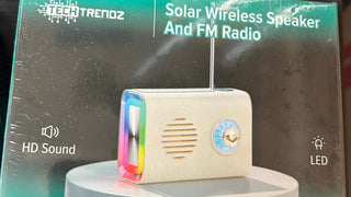 Ivory Solar Wireless Speaker & FM Radio - Boutique Bella BellaElectronics