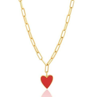 Jamie Enamel Heart Necklace - Boutique Bella BellaNecklace