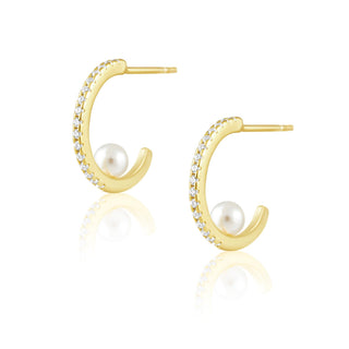 Jensyn Pearl Hoops - Boutique Bella Bellahoop