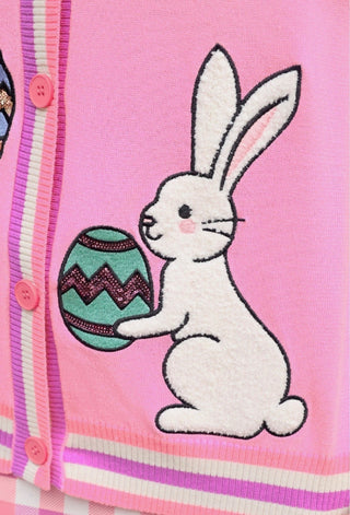 Jess Lea Hoppy Easter Short Sleeve Cardigan - Boutique Bella BellaCardigan