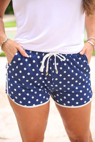 Jess Lea Navy Polka Dot Everyday Shorts - Boutique Bella BellaShorts