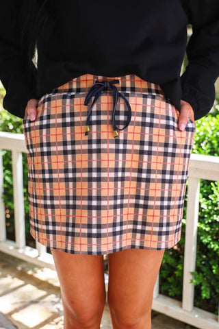 JESS LEA PRE-ORDER - Nora Plaid Skort - Boutique Bella BellaActive Wear Skort