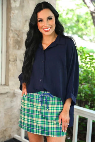 JESS LEA PRE-ORDER - Parker Plaid Skort - Boutique Bella BellaActive Wear Skort