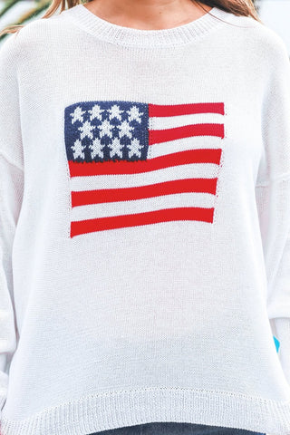 Jess Lea USA Flag Sweater - Boutique Bella BellaSweater