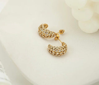 Jessica CZ Hoop - Boutique Bella BellaEarring