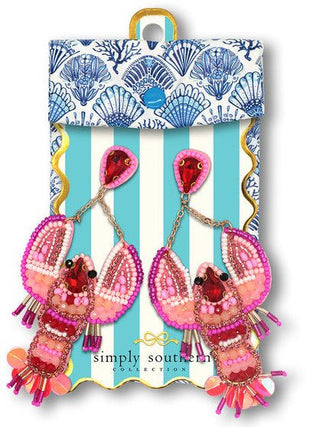 Jeweled Lobster Earrings - Boutique Bella BellaEarrings