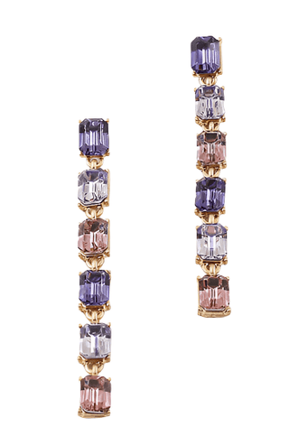Jill Drop Earrings - Purple - Boutique Bella BellaDistress