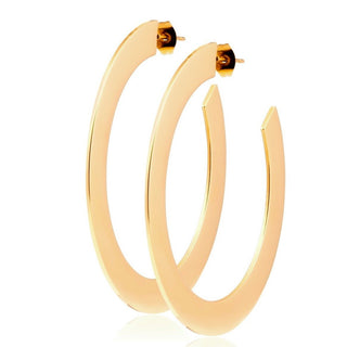 Jodie Large Flat Hoop - Boutique Bella BellaEarring