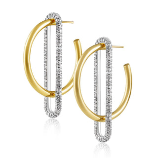 Jolene Pave Hoop - Boutique Bella BellaEarrings
