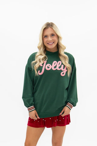 Jolly All the Way Sweatshirt - Boutique Bella BellaChristmas Apparel