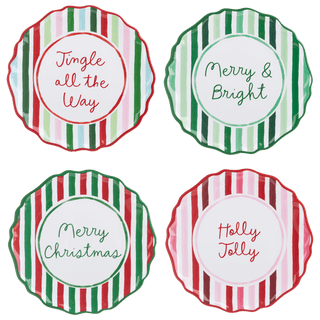 Jolly Holiday Striped Melamine Plates - Boutique Bella BellaPlate