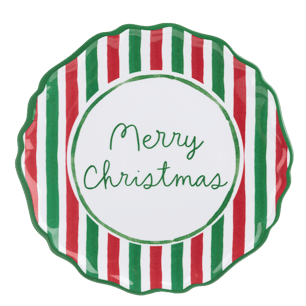 Jolly Holiday Striped Melamine Plates - Boutique Bella BellaPlate