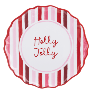 Jolly Holiday Striped Melamine Plates - Boutique Bella BellaPlate