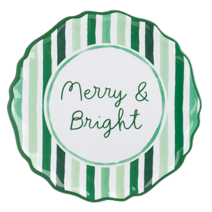 Jolly Holiday Striped Melamine Plates - Boutique Bella BellaPlate