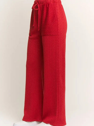 Joyful Textured Pants - Boutique Bella Bellabottoms